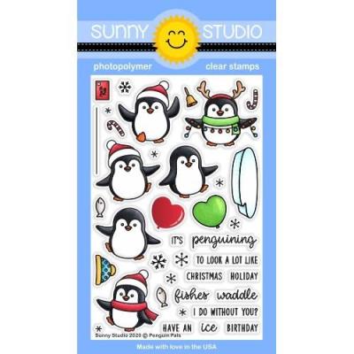 Sunny Studio Clear Stamps - Penguin Pals